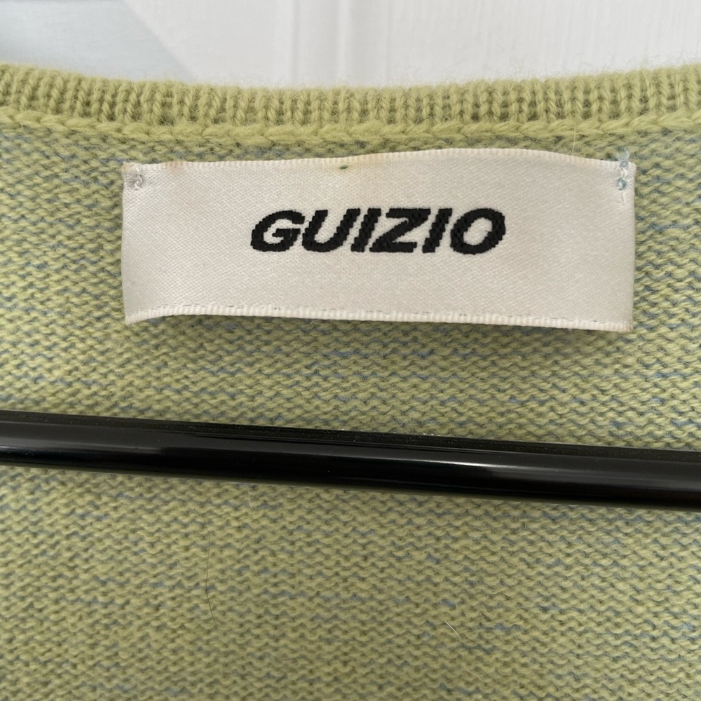 Guizio Blue and Green Knit Crop Top- Large - Picture 3 of 12